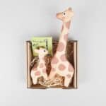Besondere-Holztiere-Giraffe-baby-Set