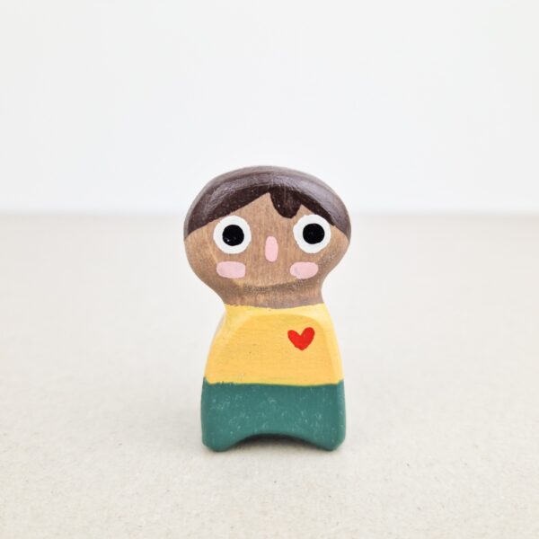 Holzfiguren Kinder - Braune Person - handgemacht, divers, von Besondere Holztiere